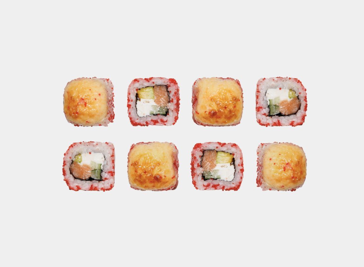 Запечённый с лососем открытый